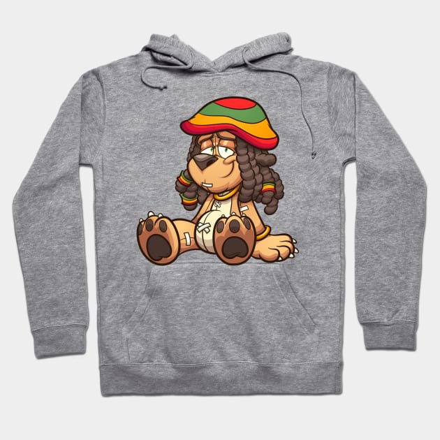 Rastafarian bear Hoodie by memoangeles